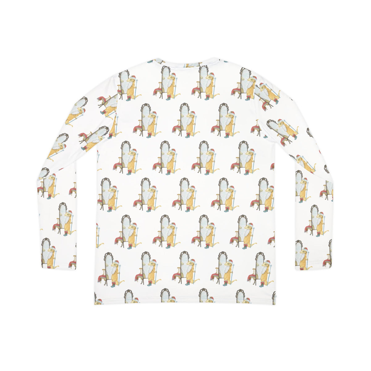 Santa Crestie Holiday Long-Sleeve Lounge Pajama Top