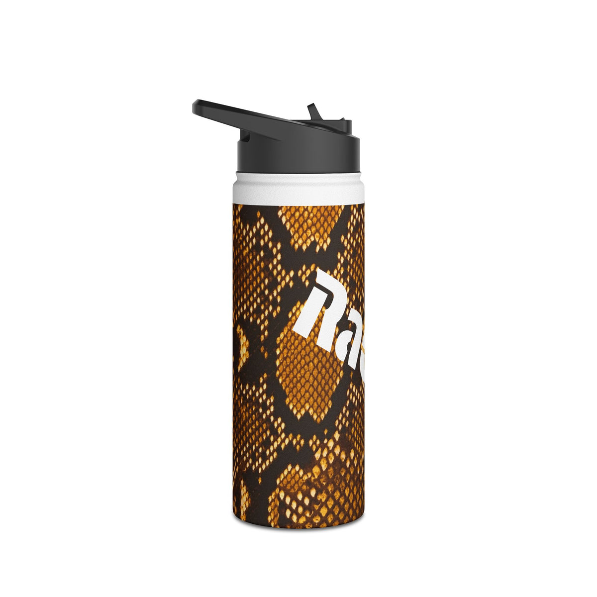 Personalized Snake Print Double-Wall Stainless Steel Water Bottle (12oz, 18oz, 32oz)