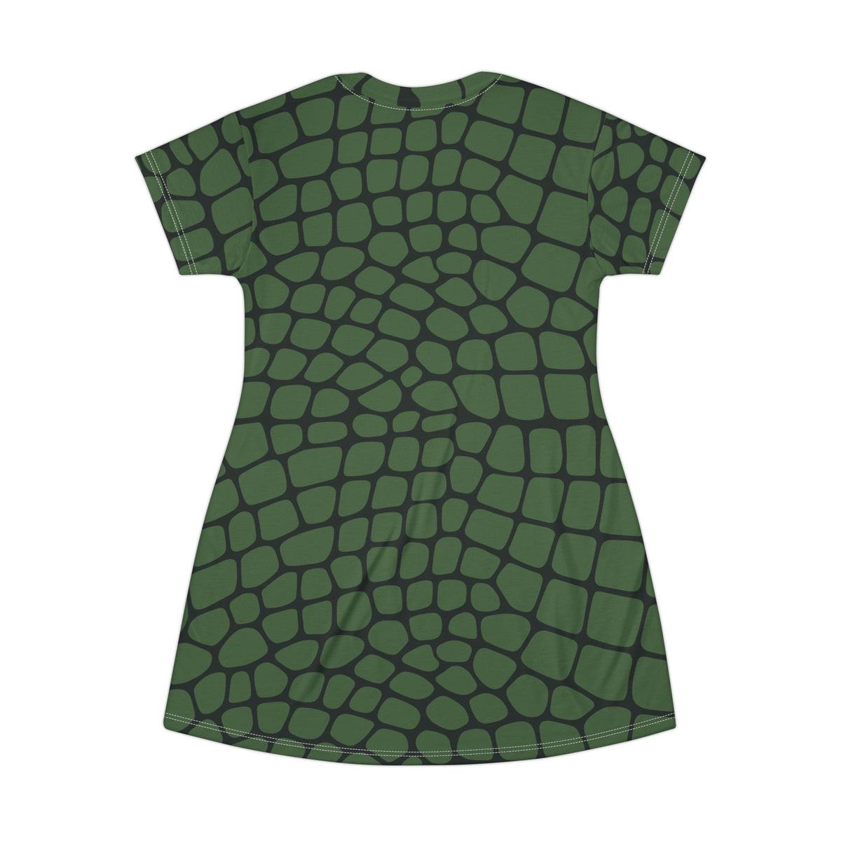 Emerald Reptile Scale T-Shirt Dress