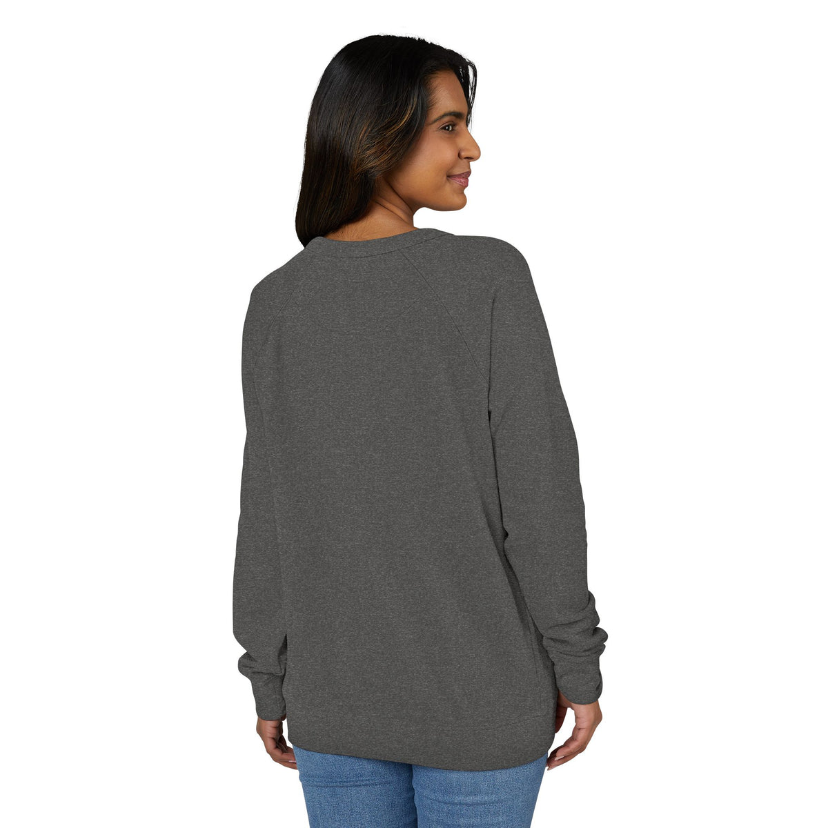Bearded Dragon Silhouette French Terry Raglan Crewneck