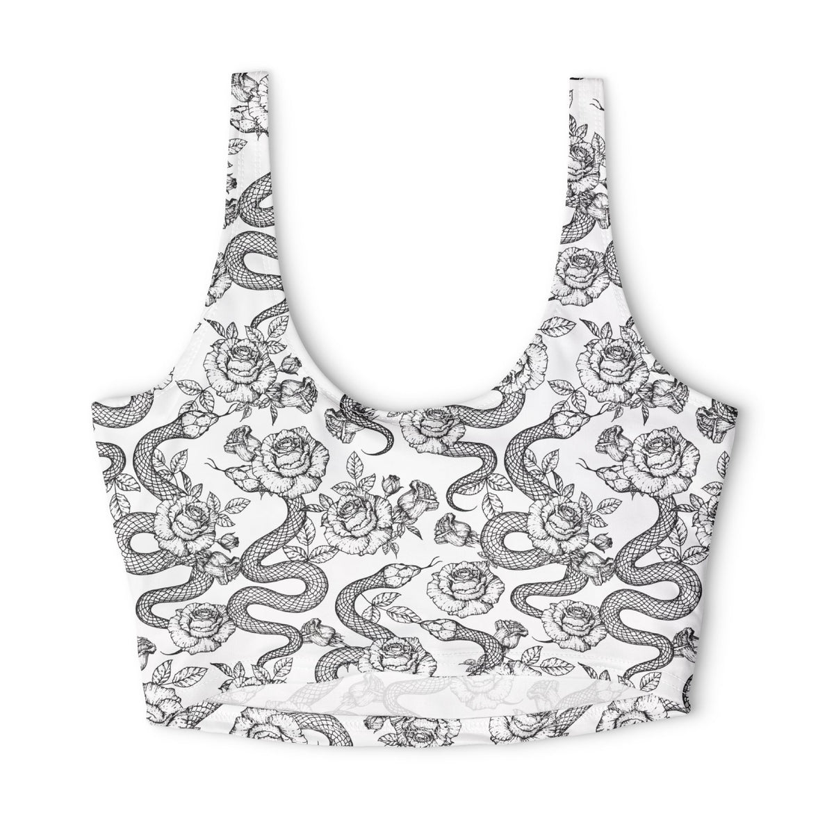 Botanical Serpents Padded Crop Top