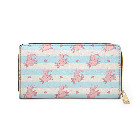 Personalizable Axolotl Zip-Around Wallet