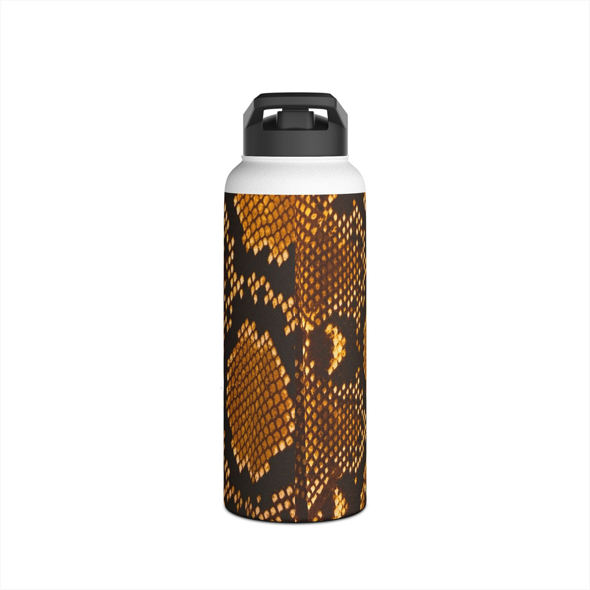 Personalized Snake Print Double-Wall Stainless Steel Water Bottle (12oz, 18oz, 32oz)