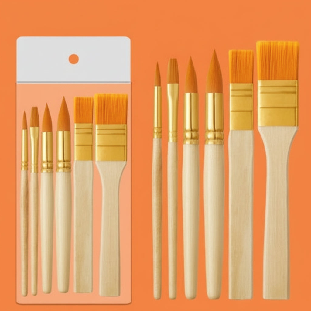 Multi-Piece Terrarium Detailing & Invertebrate Handling Brush Set (6-Pack)