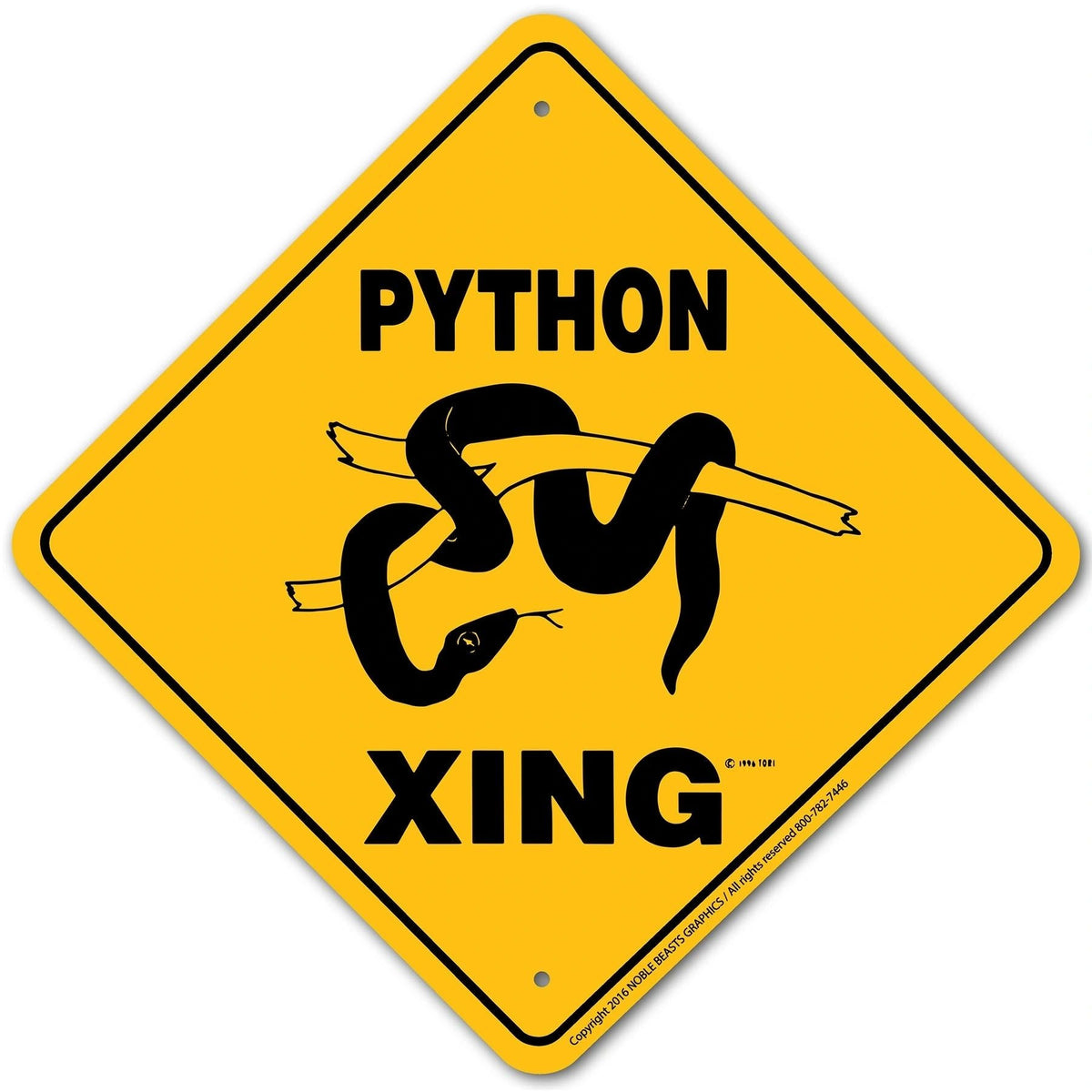 Python Xing Aluminum Sign