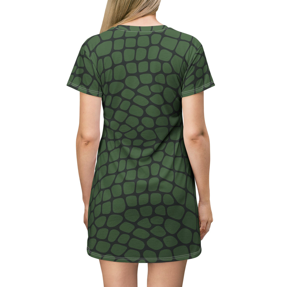 Emerald Reptile Scale T-Shirt Dress