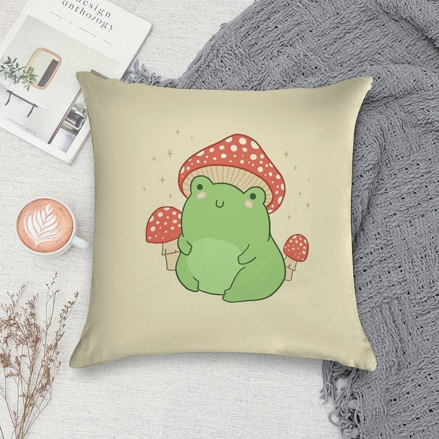 Mushroom Frog Pillowcase