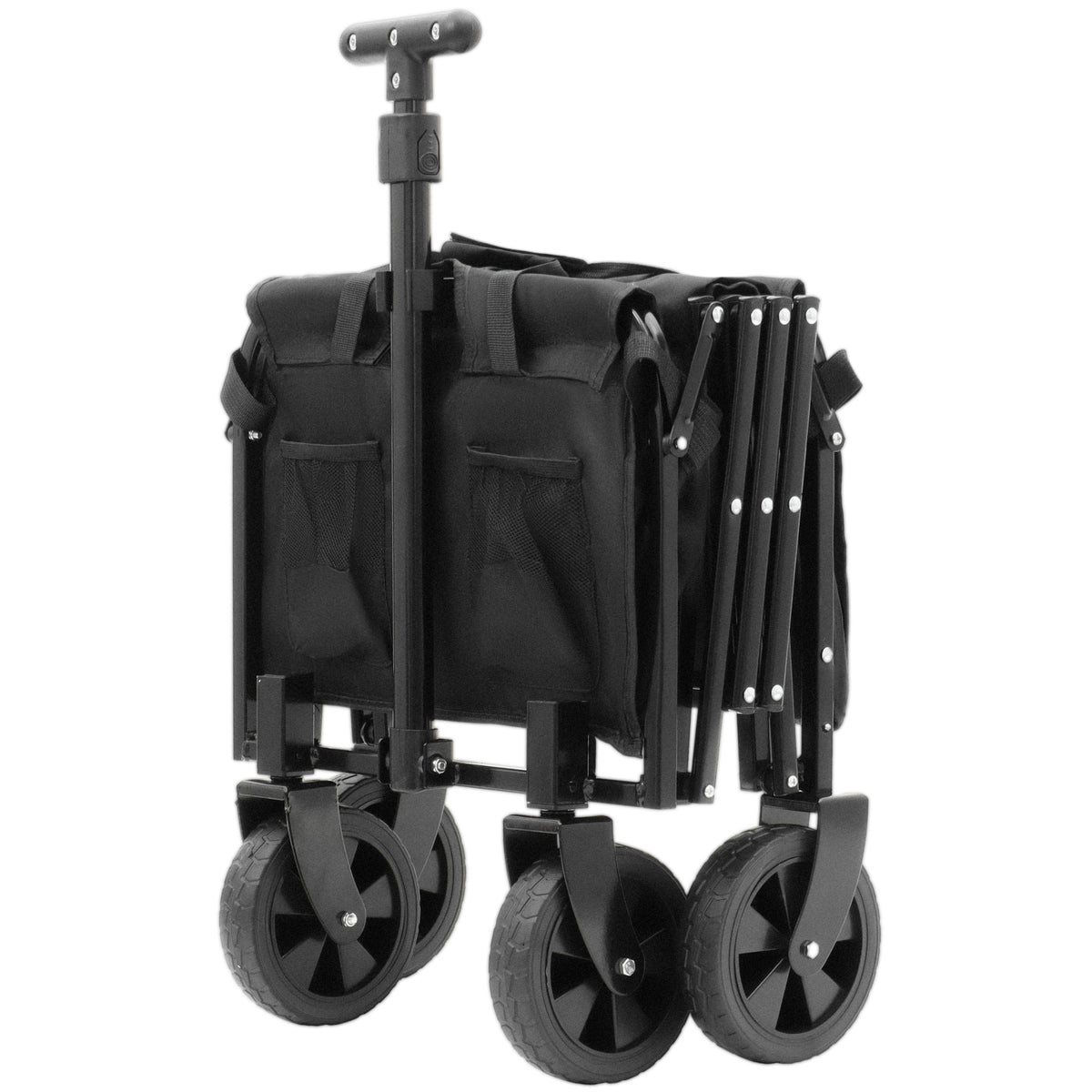 Expandable Dual-Layer Heavy-Duty Expo Wagon (225 lb Capacity, Black)