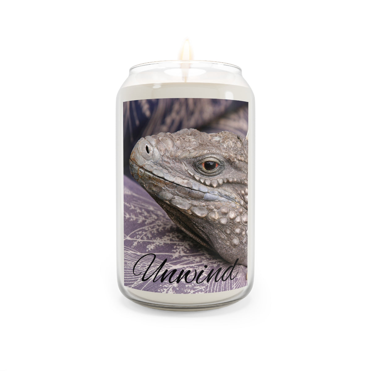 "Unwind" Iguana Scented Soy Candle (13.75 oz)
