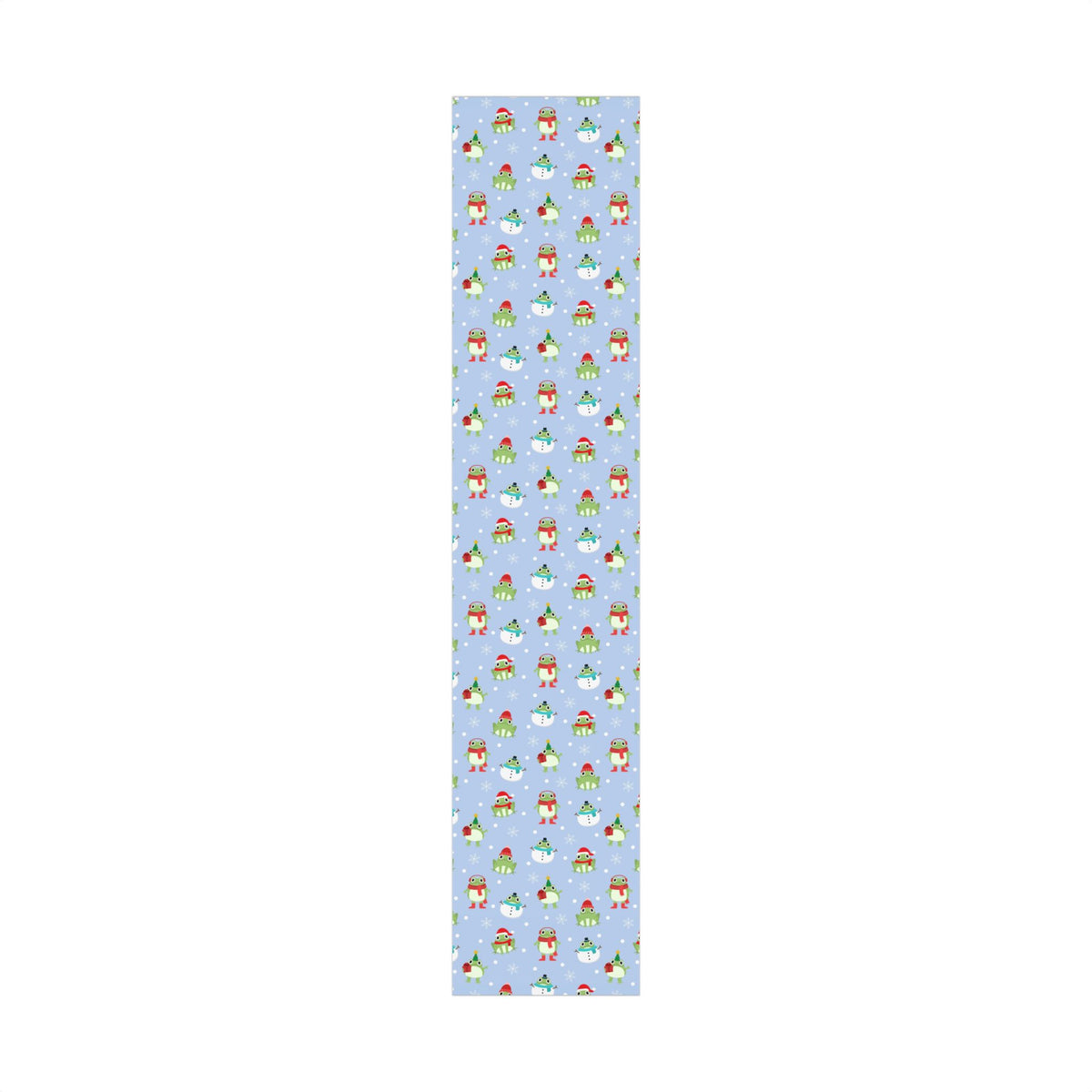Frog Snowman Christmas Gift Wrap Paper