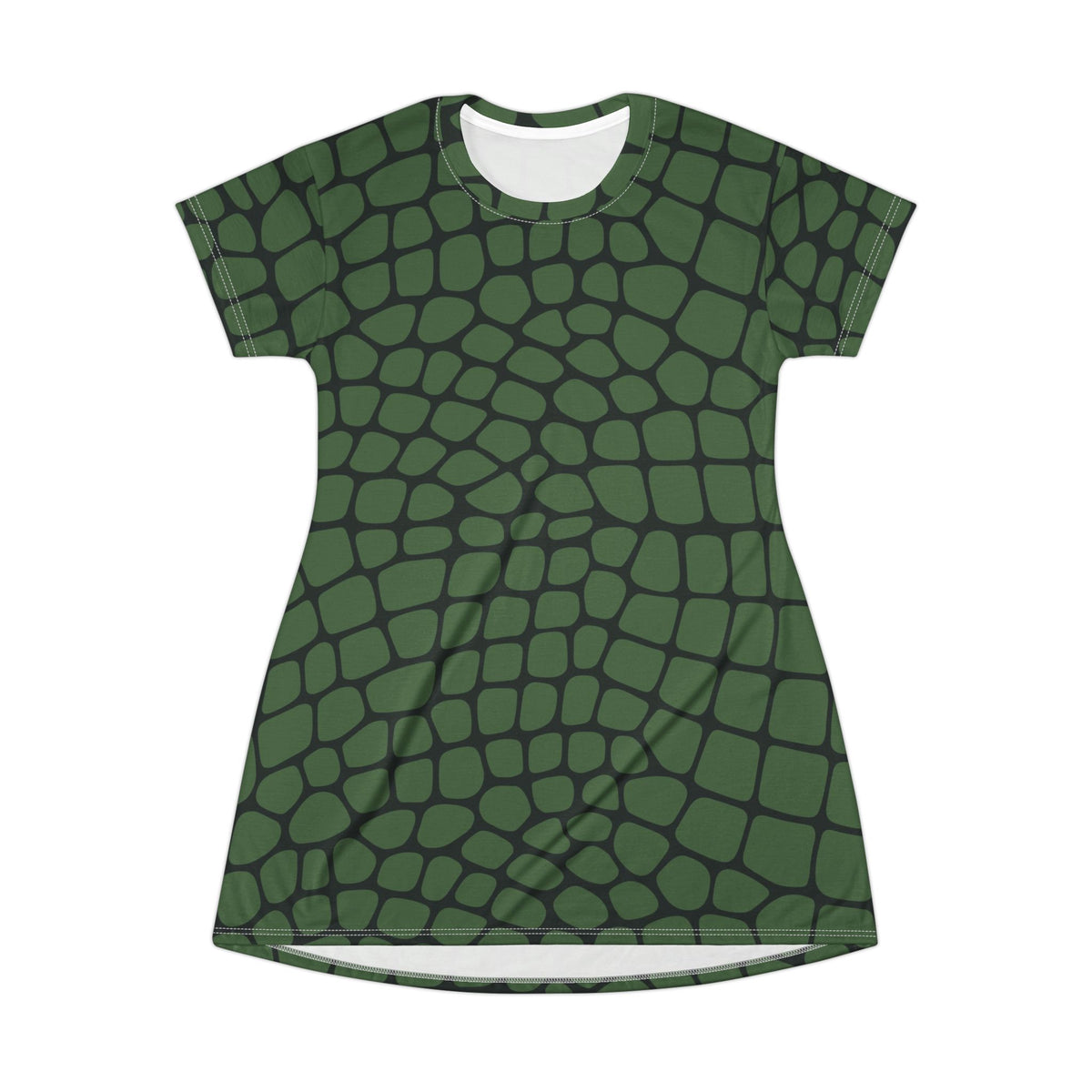 Emerald Reptile Scale T-Shirt Dress
