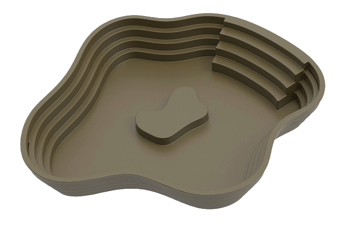 Contour 2-in-1 Reptile Soaking Basin & Basking Deck