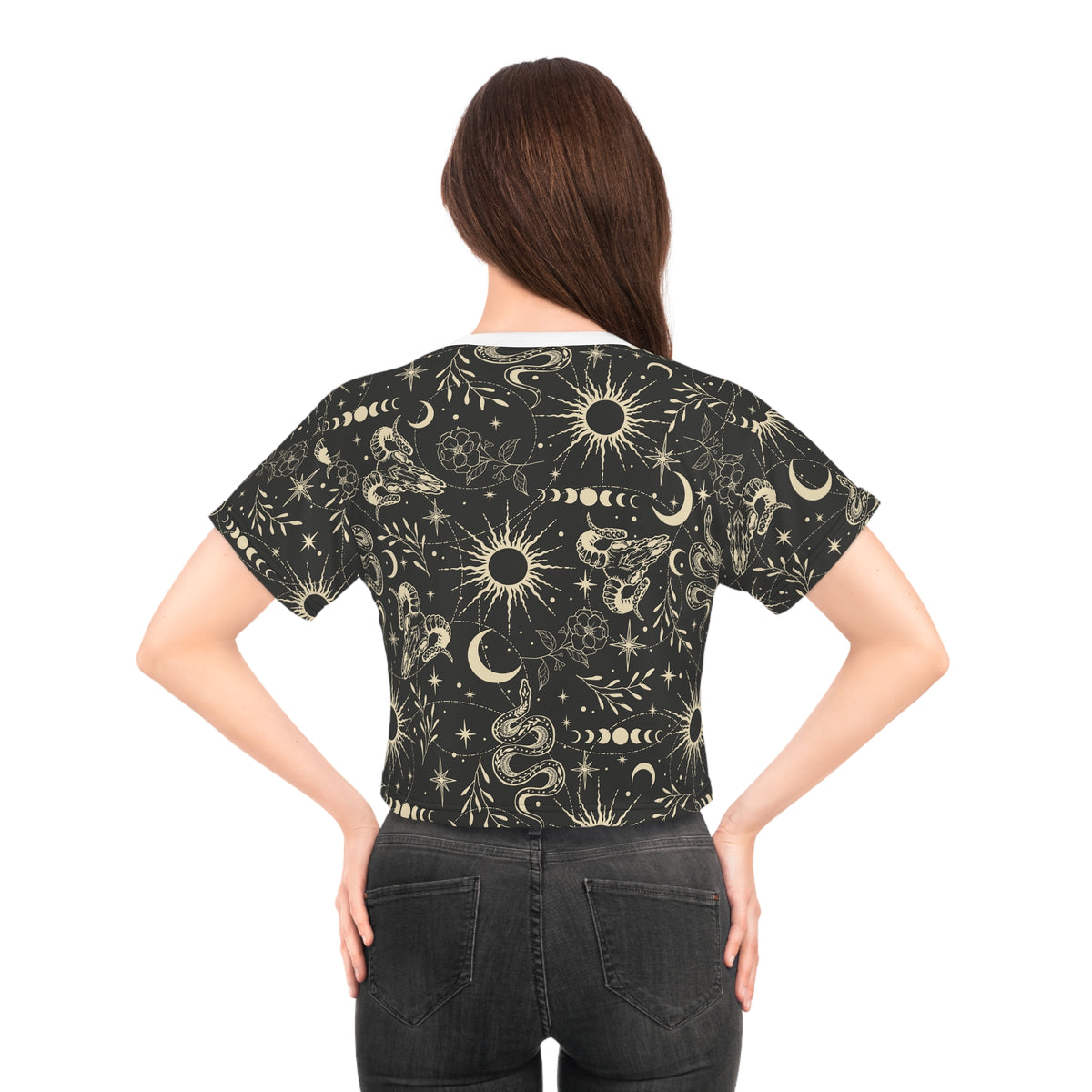 Celestial Serpent All-Over Print Crop Top