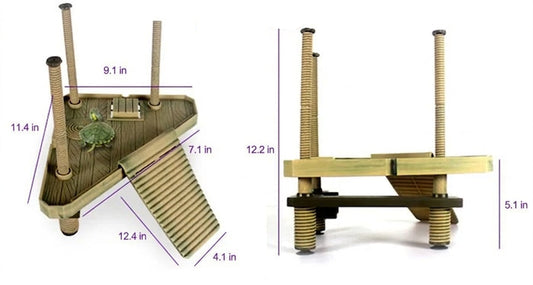Floating Turtle Pier Basking Platform & Ramp – Self-Leveling Aquatic Dock