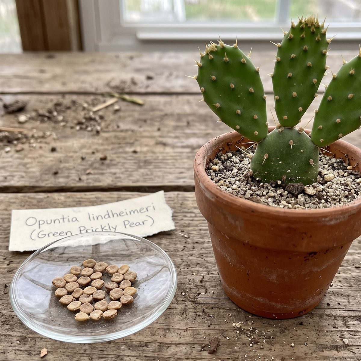 Green Prickly Pear (Opuntia lindheimeri) seeds (20 pack)