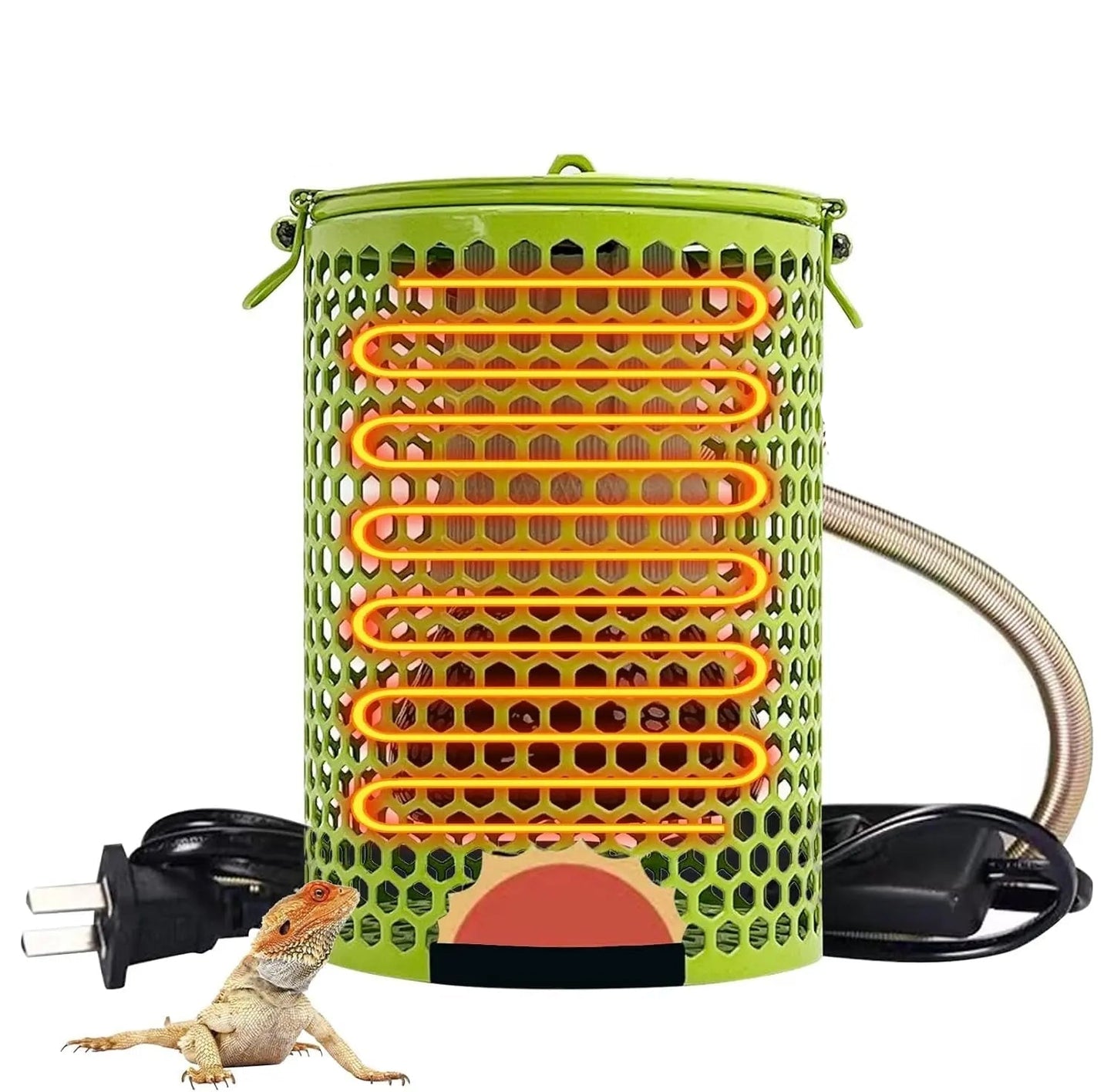 Premium Reptile Ceramic Heat Emitter Fixture with Anti-Scald Guard