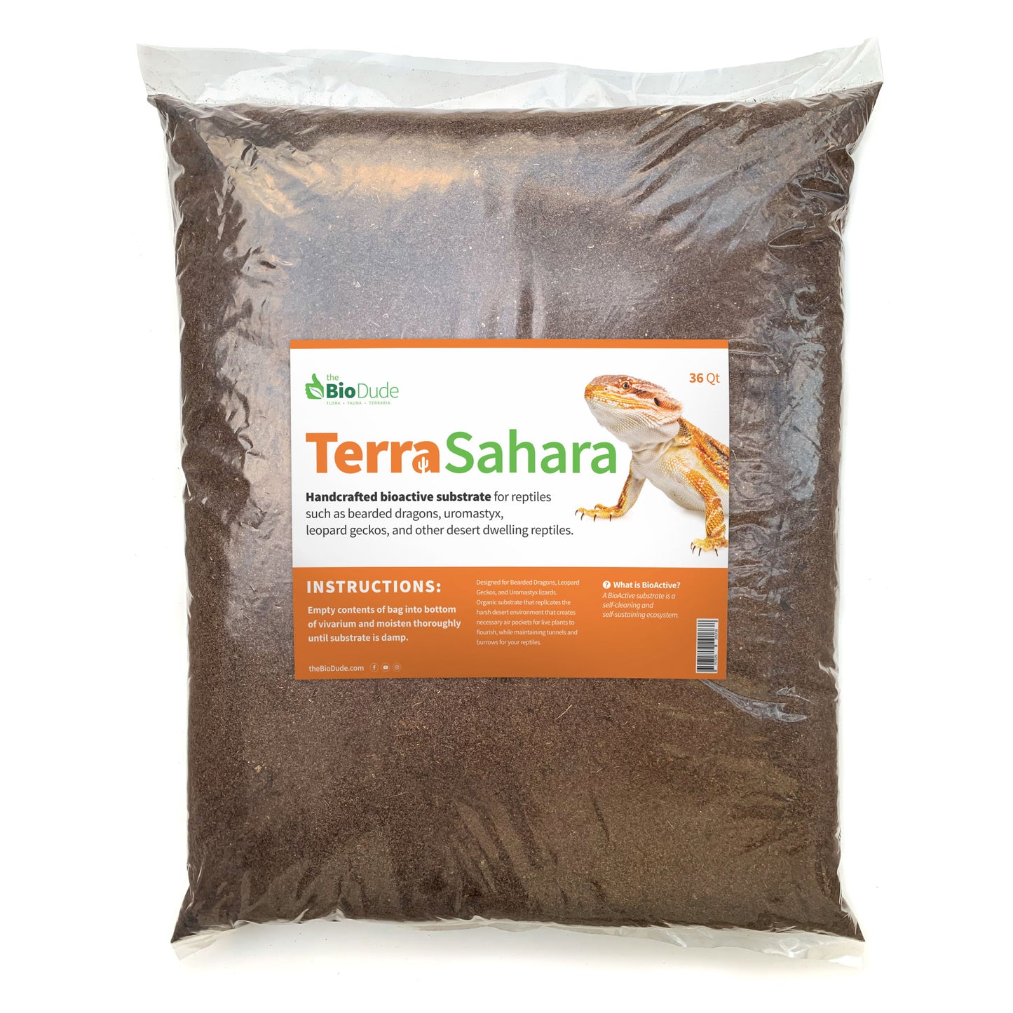 The Bio Dude - Terra Sahara 36 qt bag - Great for Bearded Dragons and Leopard Geckos - DS