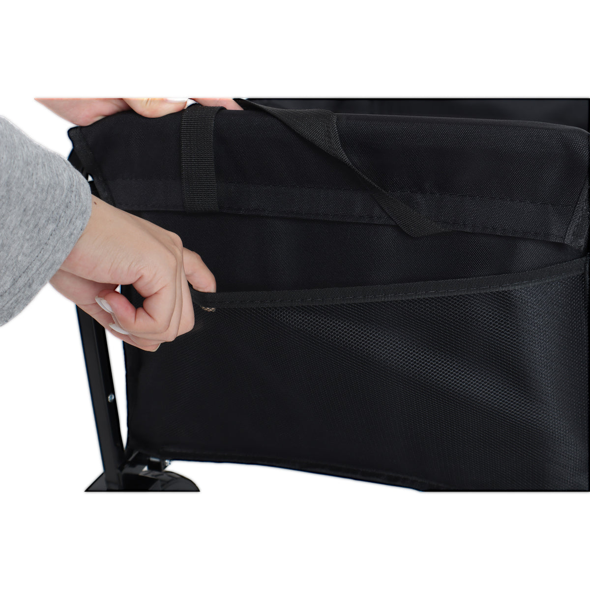 Expandable Dual-Layer Heavy-Duty Expo Wagon (225 lb Capacity, Black)