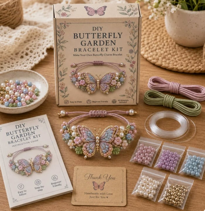 DIY BUTTERFLY GARDEN BRACELET KIT | MAKE YOUR OWN BUTTERFLY CHARM BRACELET