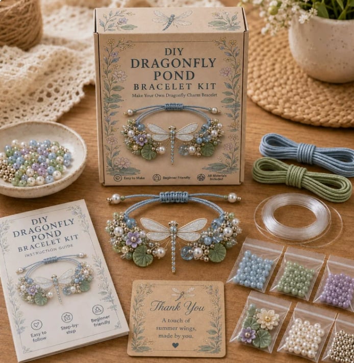 DIY DRAGONFLY POND BRACELET KIT | MAKE YOUR OWN DRAGONFLY CHARM BRACELET