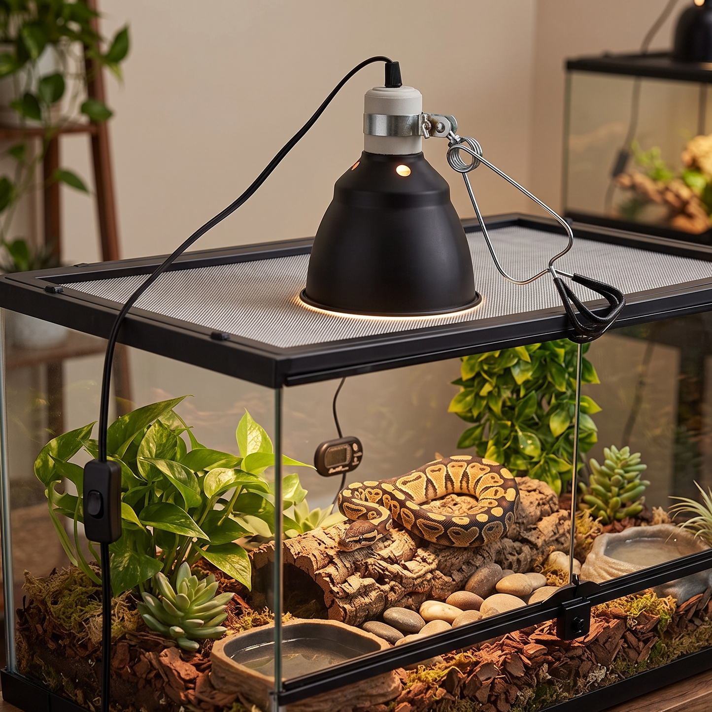 5.5-Inch Deep Dome Reptile Clamp Lamp Fixture