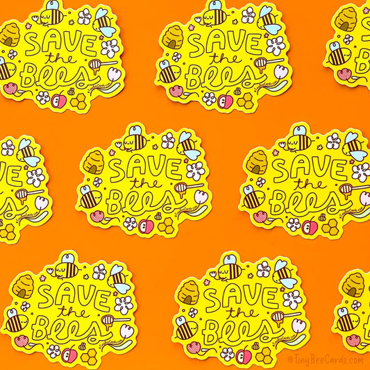 Save The Bees Vinyl Sticker