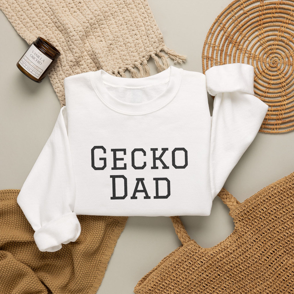 "Gecko Dad" Embroidered Crewneck Sweatshirt