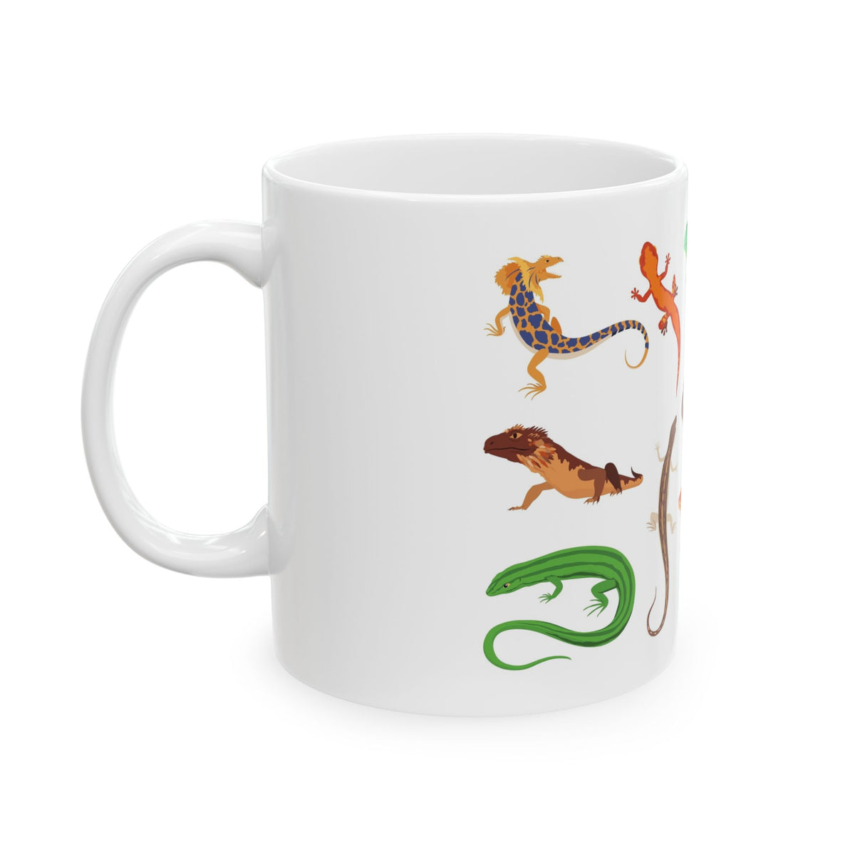 Lizard Pattern Ceramic Mug — Fun Reptile Gift (11oz/15oz)
