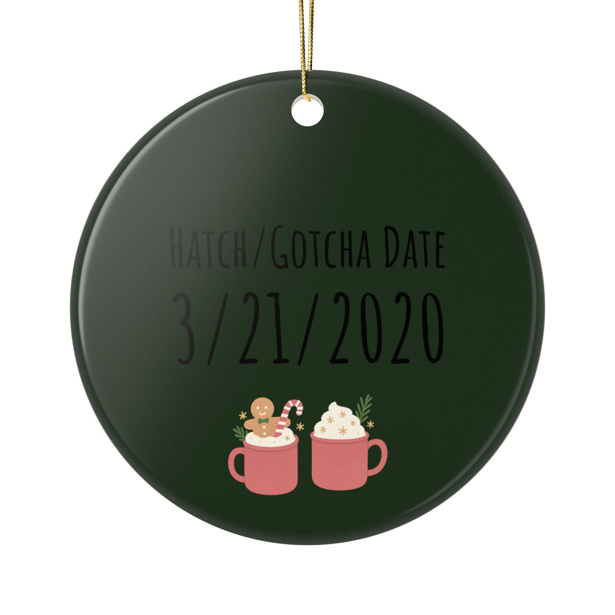 Personalized Holiday Keepsake Ceramic Ornament