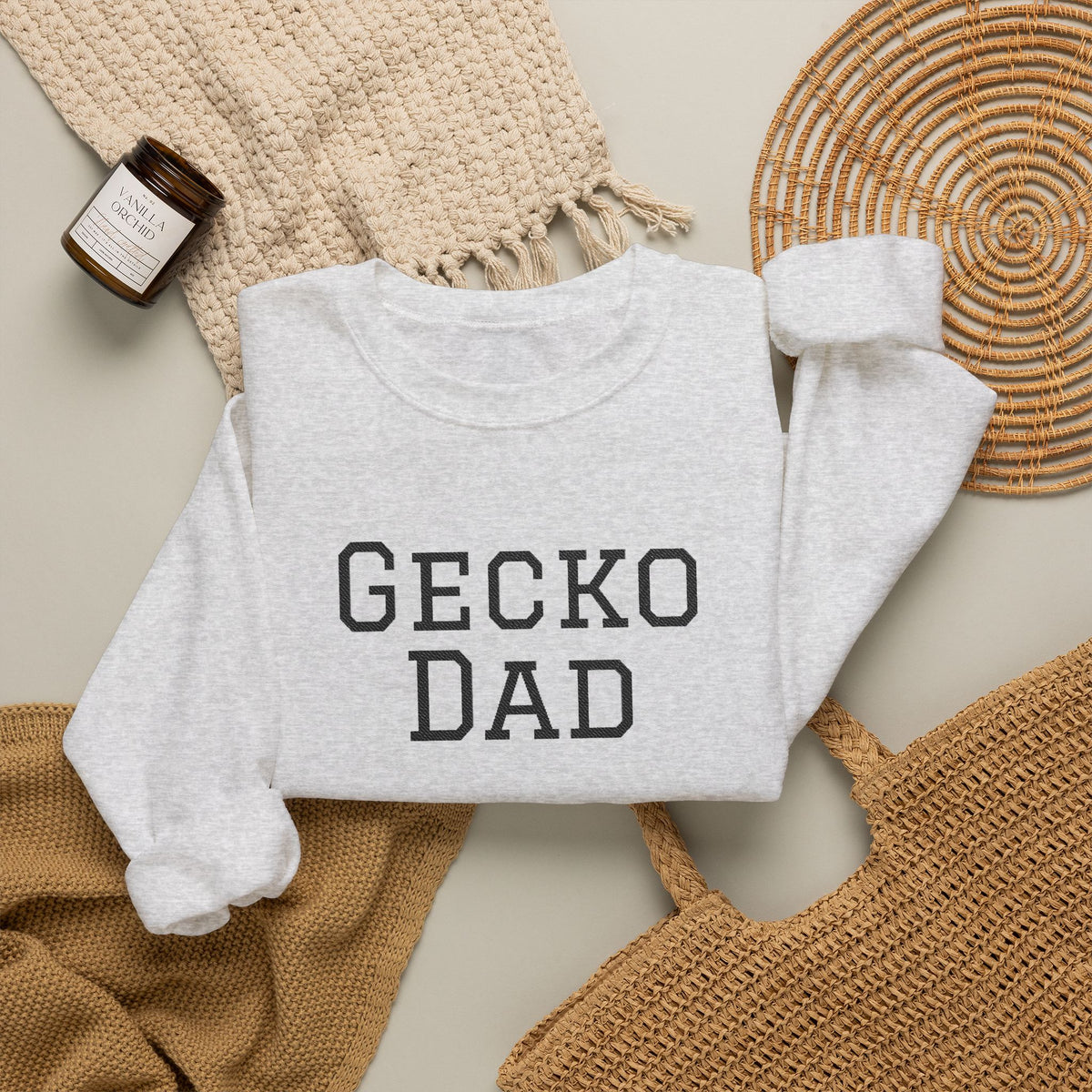 "Gecko Dad" Embroidered Crewneck Sweatshirt