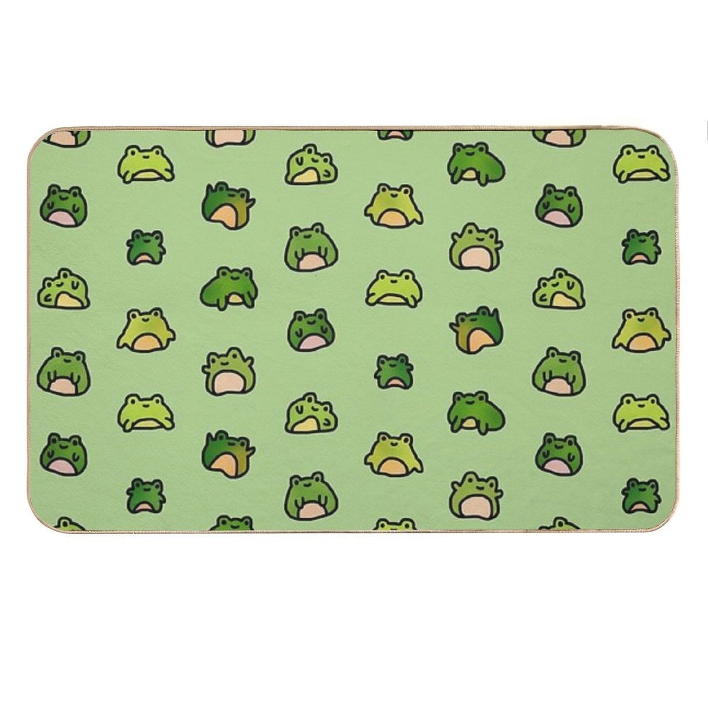 Frogs Doodle Bath Mat