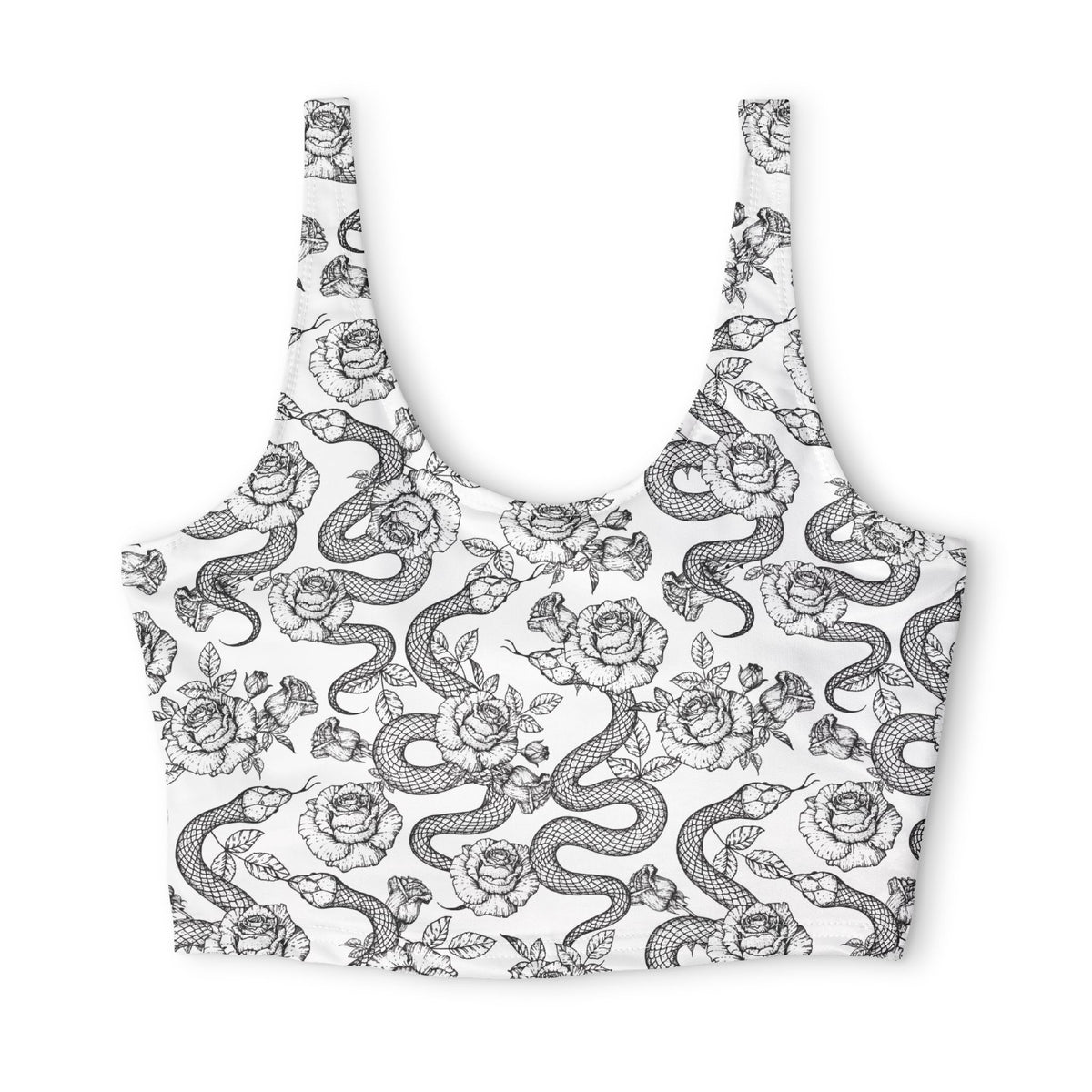 Botanical Serpents Padded Crop Top