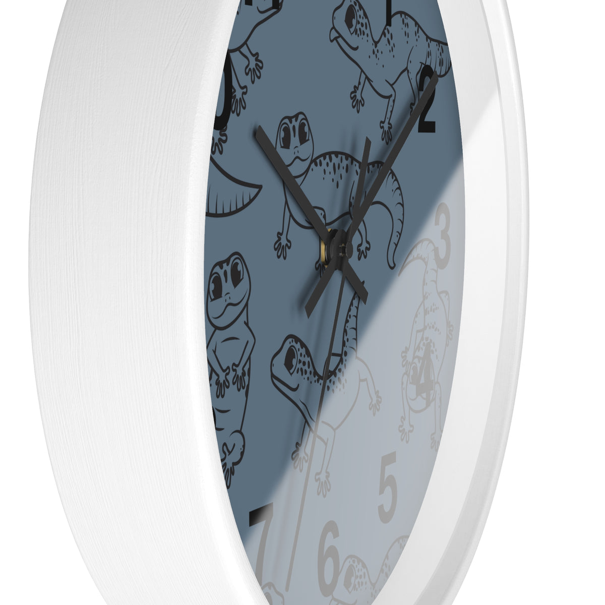Playful Geckos 10" Wooden Wall Clock