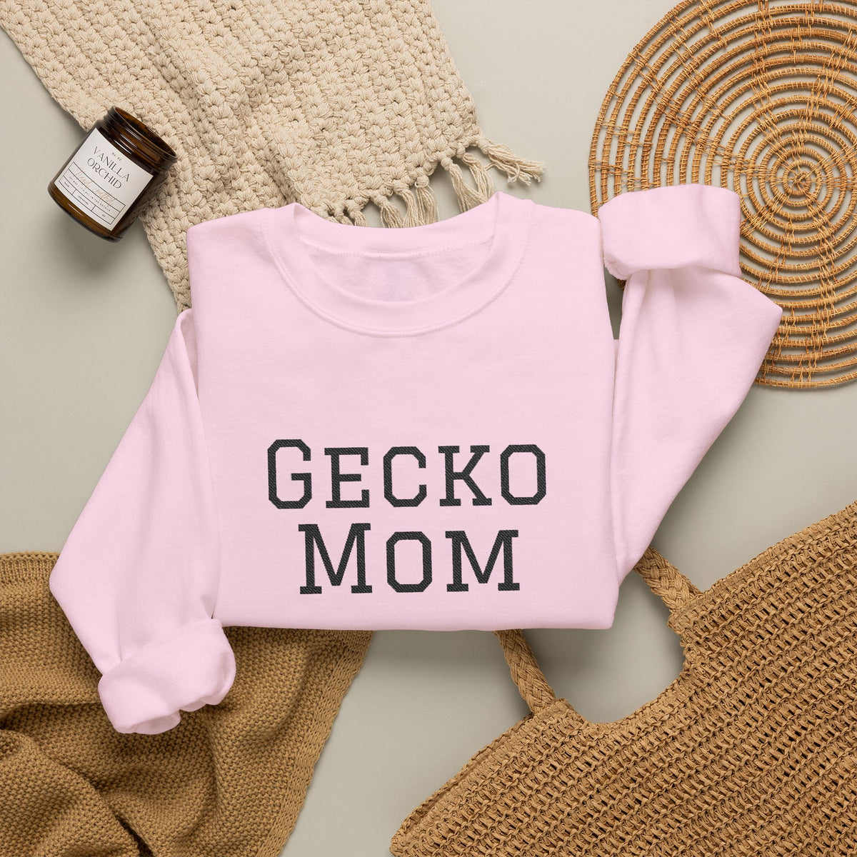 "Gecko Mom" Embroidered Crewneck Sweatshirt