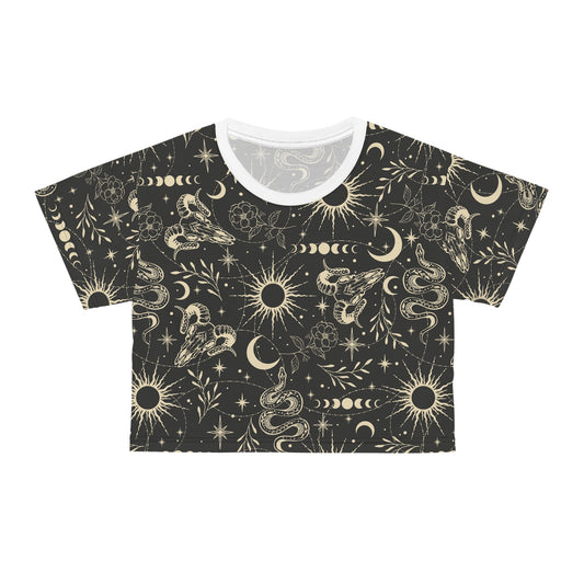 Celestial Serpent All-Over Print Crop Top