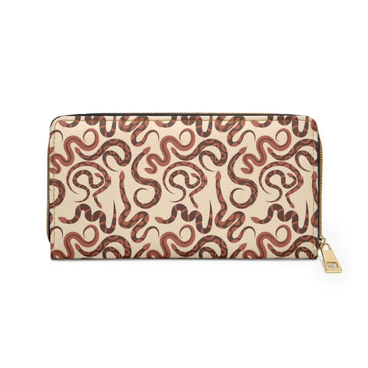 Looping Serpents Zip-Around Wallet