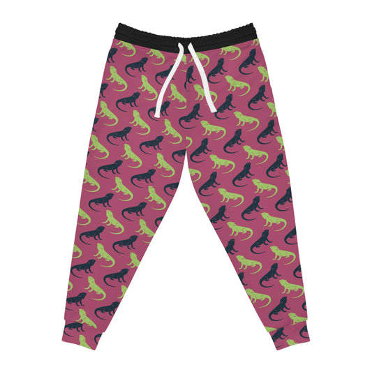 Bearded Dragon Silhouette Athletic Joggers