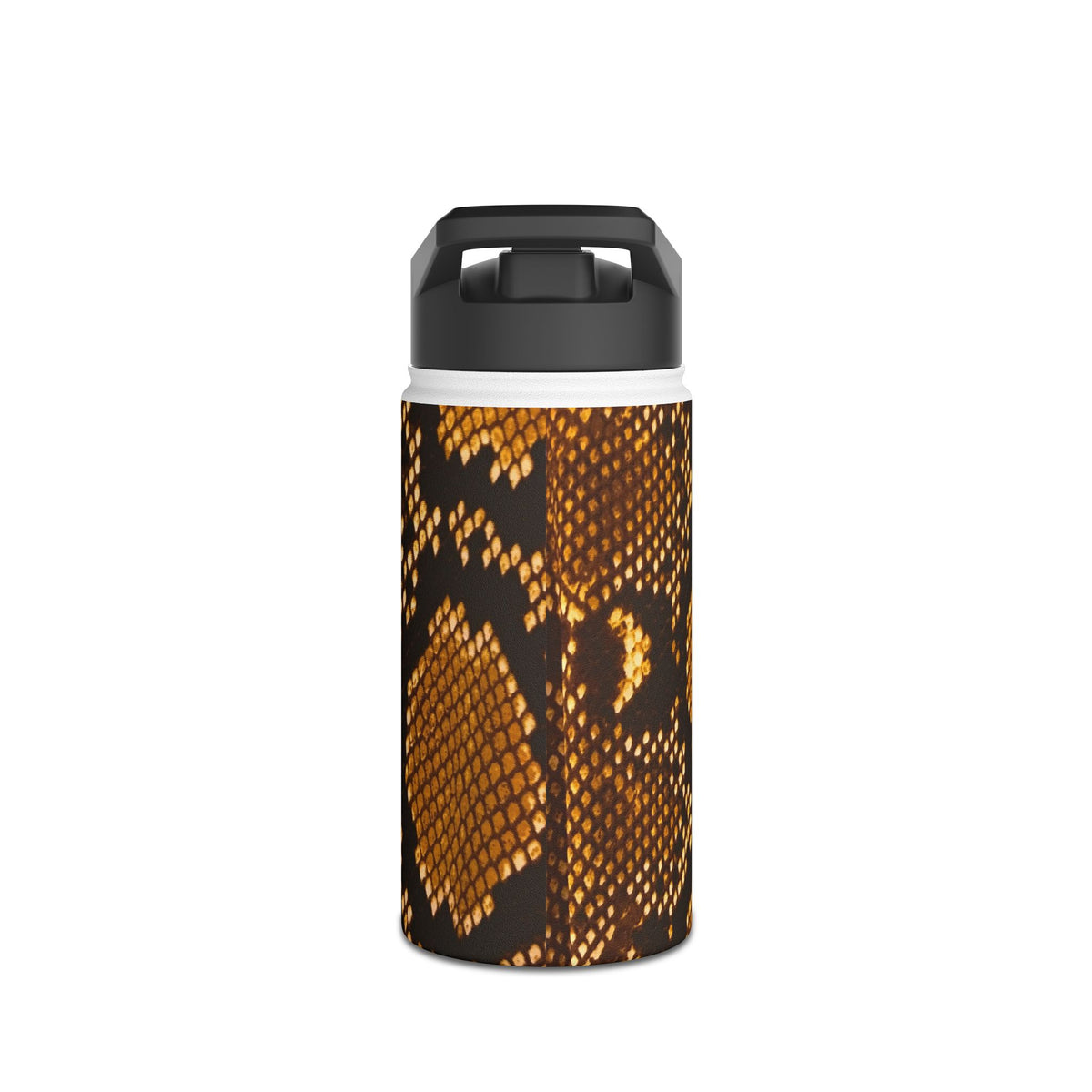 Personalized Snake Print Double-Wall Stainless Steel Water Bottle (12oz, 18oz, 32oz)