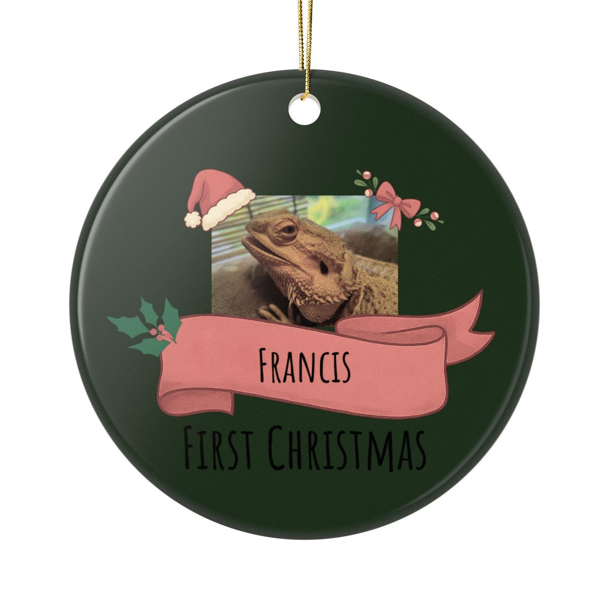 Personalized Holiday Keepsake Ceramic Ornament