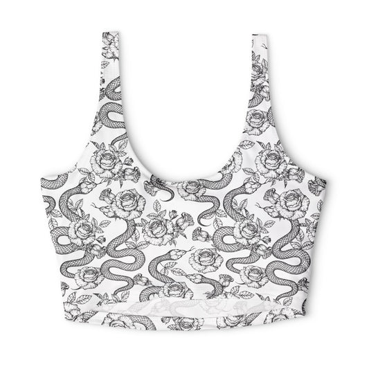 Botanical Serpents Padded Crop Top