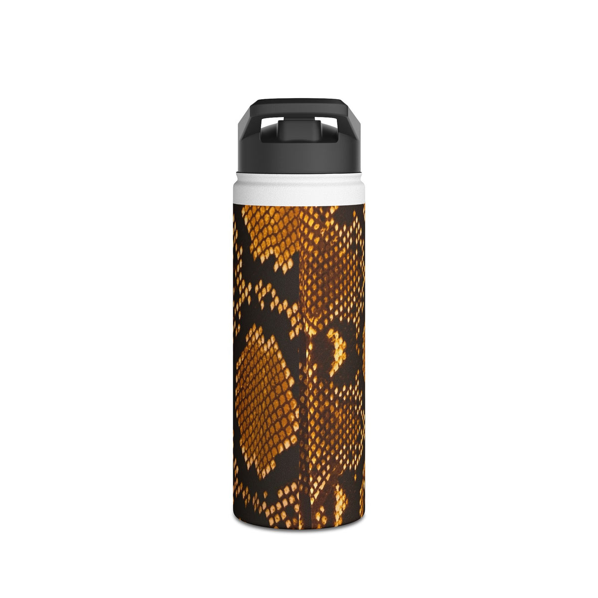 Personalized Snake Print Double-Wall Stainless Steel Water Bottle (12oz, 18oz, 32oz)