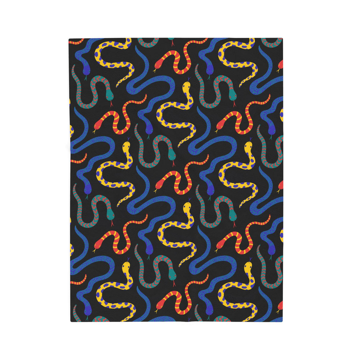 Vibrant Serpents Plush Throw