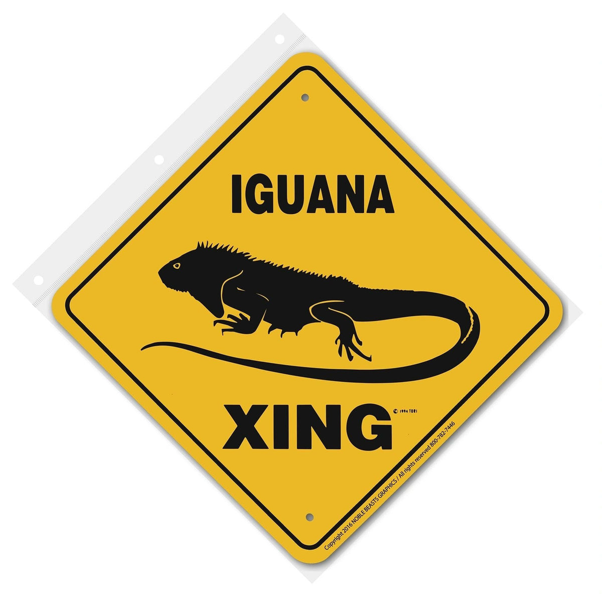 "Iguana Xing" Aluminum Sign