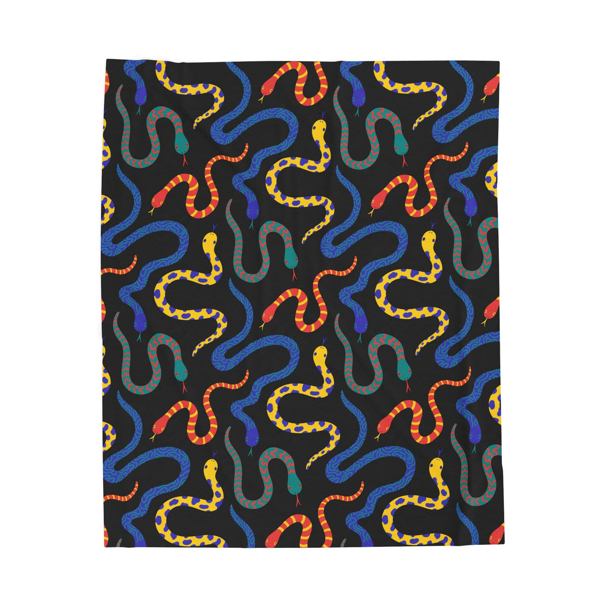 Vibrant Serpents Plush Throw