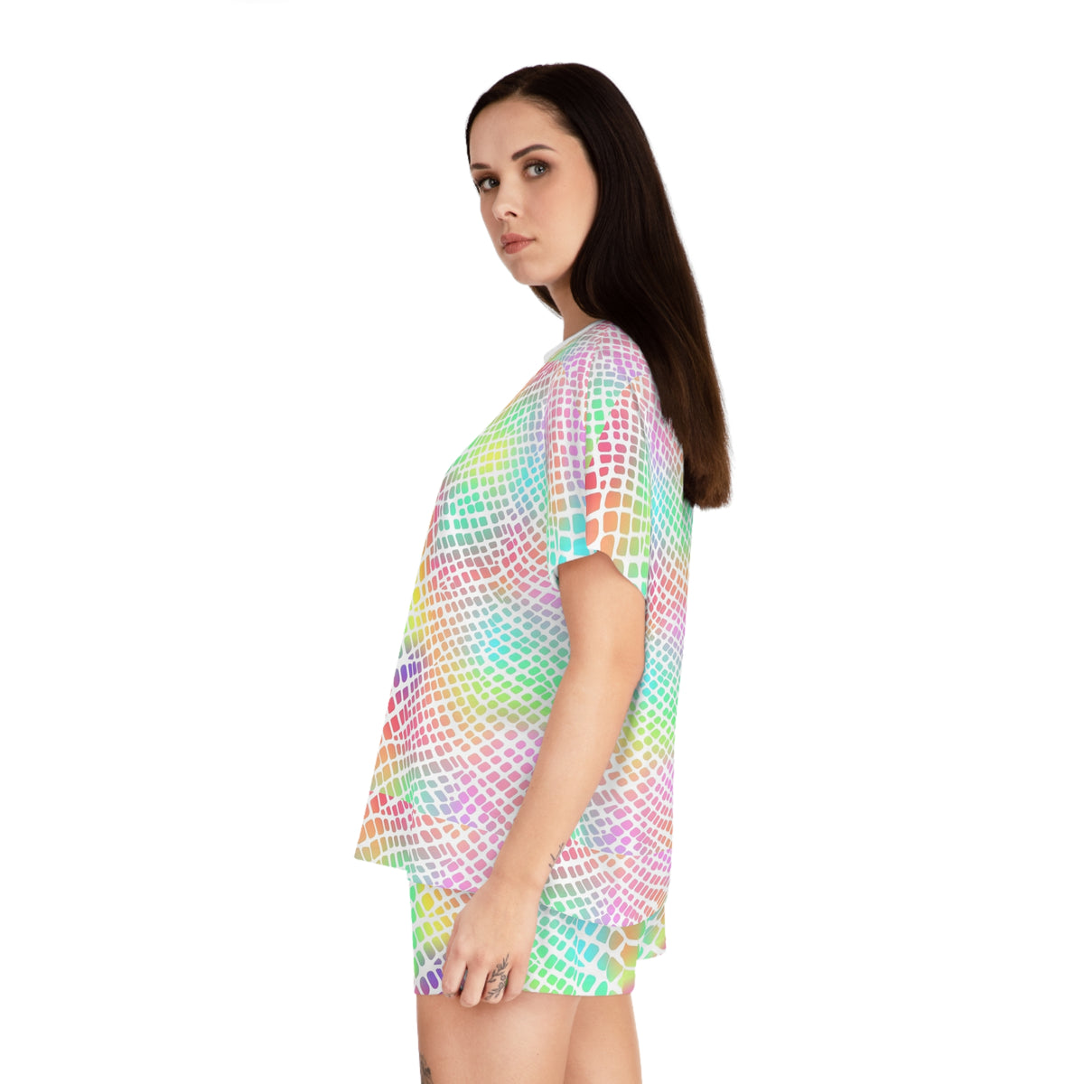 Prismatic Serpent Women’s Short Pajama Set