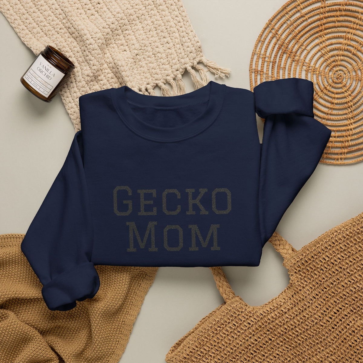 "Gecko Mom" Embroidered Crewneck Sweatshirt