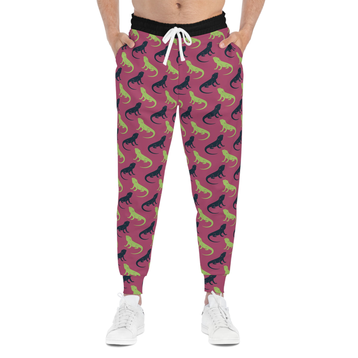 Bearded Dragon Silhouette Athletic Joggers