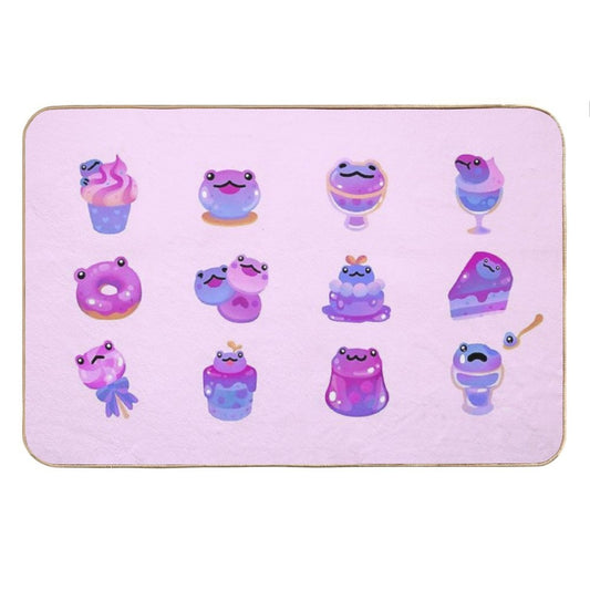 Blueberry Frog Bath Mat