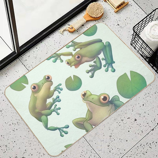 Tree Frog Pattern Bath Mat