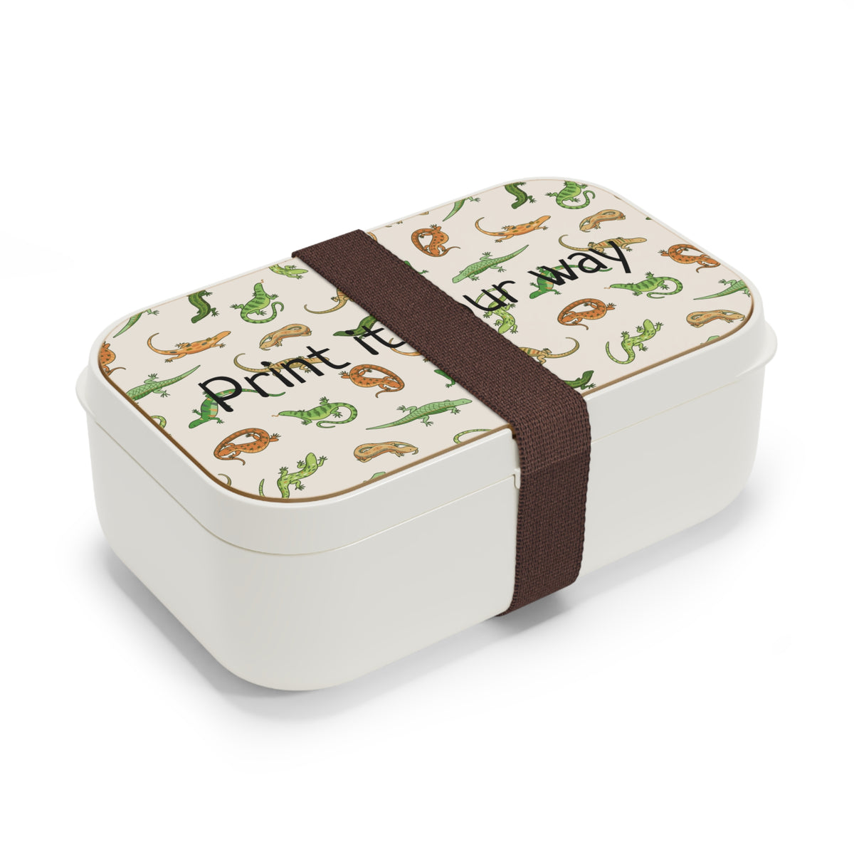 Customizable Illustrated Lizards Bento Lunch Box